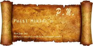 Peitl Miklós névjegykártya